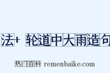 法+轮道中大雨造句是什么意思的图片